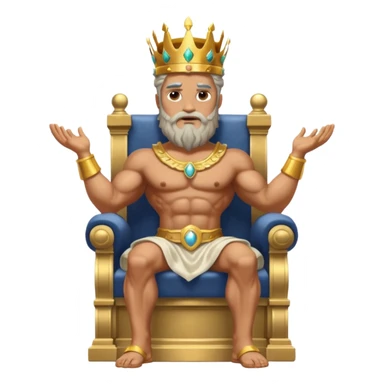 god zeus statue on a throne sticker