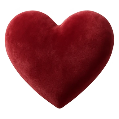 heart with a soft velvet pillow texture sticker