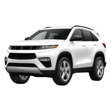 White suv black rims sticker