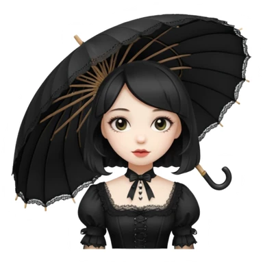 Gothic Lolita girl sticker