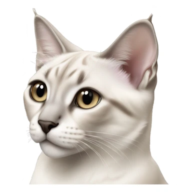 White lynx point Siamese cat with grey ears sticker