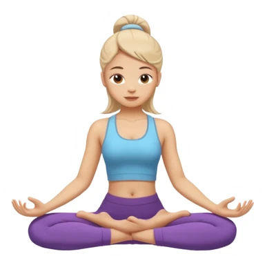 girl doing yoga sticker