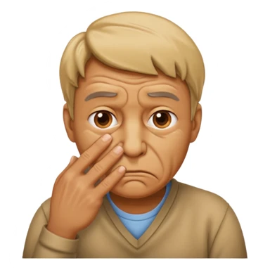 Person holding nose because something else is stinky sticker