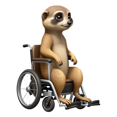Meerkat in a power wheelchair  sticker