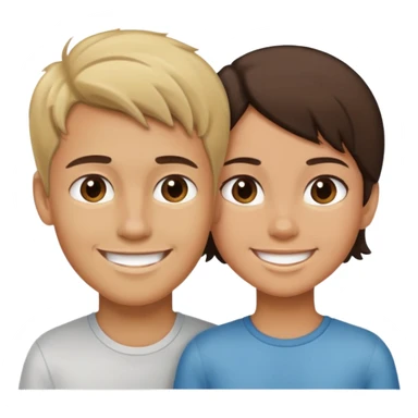 height difference tall dirty blonde boy and short brunette girl sticker