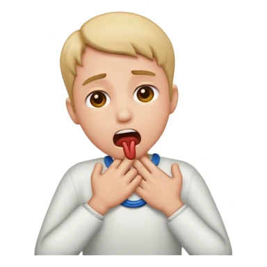 Choking self emoji  sticker