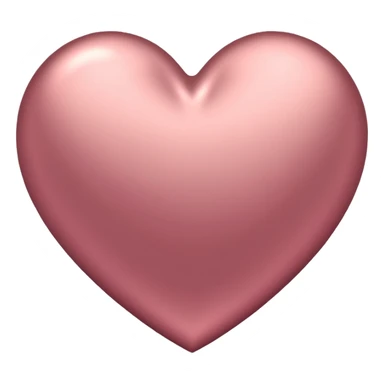 heart with a metallic rose finish sticker