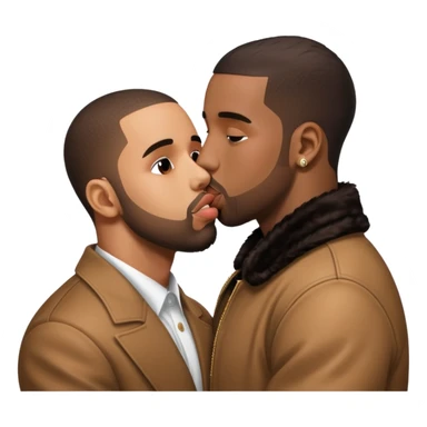 P Diddy kissing drake sticker
