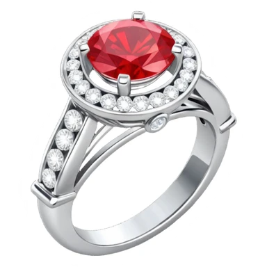 glitter rubi diamond married ring prata sticker