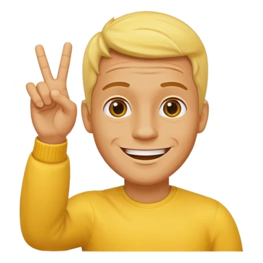 A yellow man with both his hands up waving his fingers towards himself  sticker