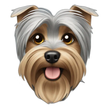 Grey Yorkshire terrier sticker