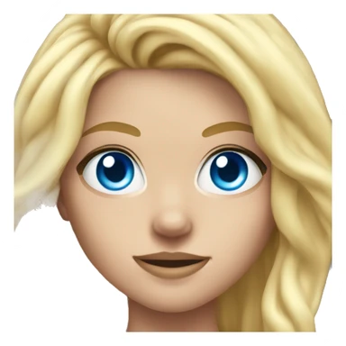 muscular white gym girl with blonde  long hair, blue eyes sticker