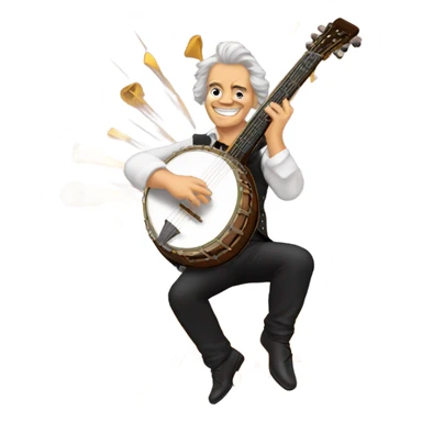 Beethoven explosion banjo sticker