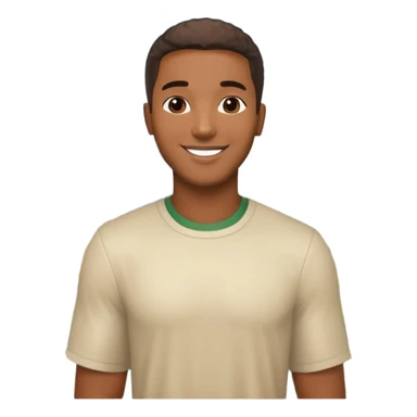 smiling black man with big teeth, standard male haircut, oval face, with Christ the Redeemer statue in the background, Rio de Janeiro, no glasses sticker