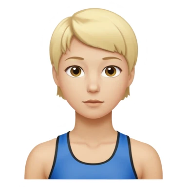 blonde short haired athlete sticker