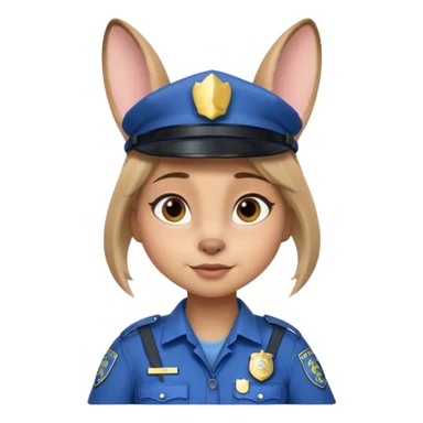 judy hopps with police suit from zootopia, pixar sticker