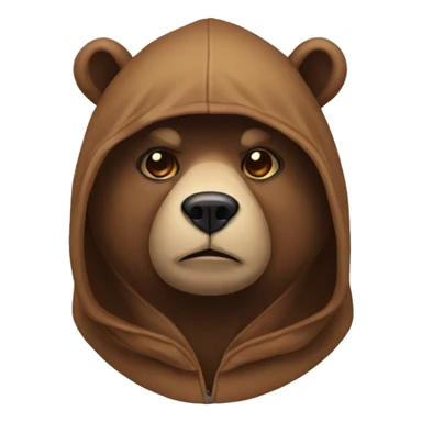 Bear with hacker hood sticker