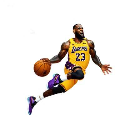 LeBron James with a dunk  sticker