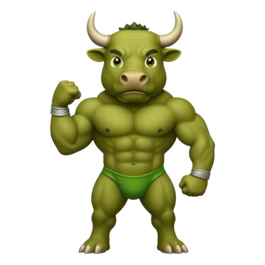 Green bull sticker