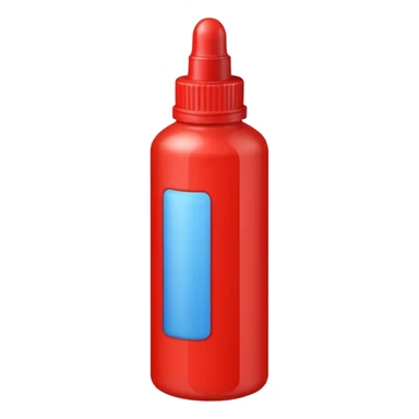 red glue bottle sticker