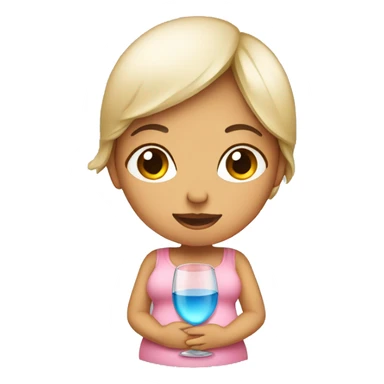 Pregnant women With a glass  sticker