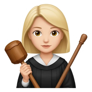 Married Judge with a Mallot  sticker