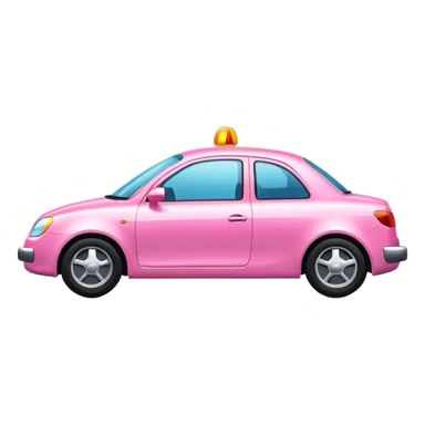 pink car driving sticker