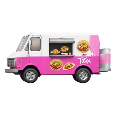 Barbie Toyota 2027 flying taco mini food truck  sticker