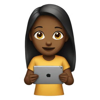 Girl with an iPad sticker