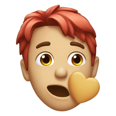 Blowing heart kiss sticker