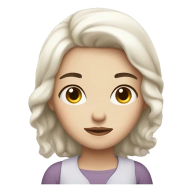 Sleepy girl and white skin  sticker