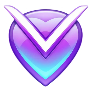 holographic purple checkmark sticker