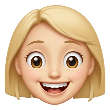 Emoji, laughing face with lots of tears of joy exactly from eyes, wide smile, big eyes sticker