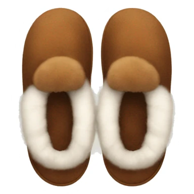 fluffy brown slippers  sticker