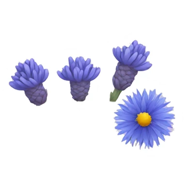 Dried lavender and cornflower flowers sticker