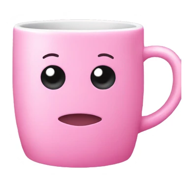 pink mug with a bow sticker