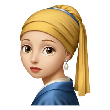 Girl with a Pearl Earring painting sticker