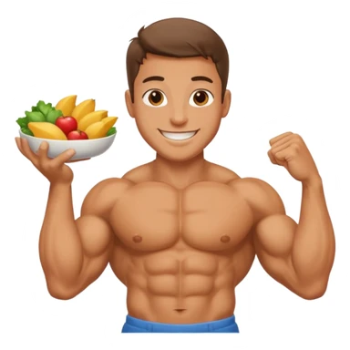 food flexing biceps sticker