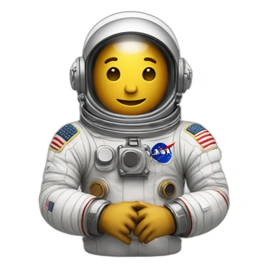 Astronaut with helmet closed swimming in a whiskey bottle sticker