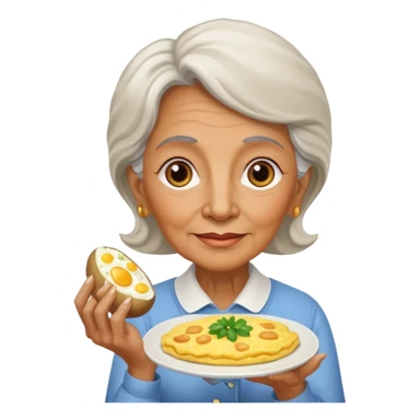 ￼ una abuela con tortilla de patatas sticker