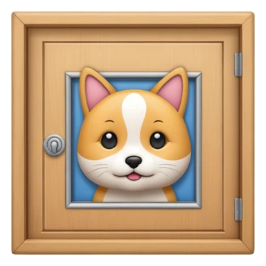 a pet door nothing else is seen  sticker