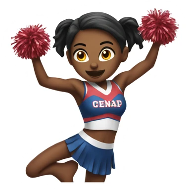 Cheerleader in a stunt  sticker