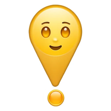 Exclamation point with yellow dot under it sticker