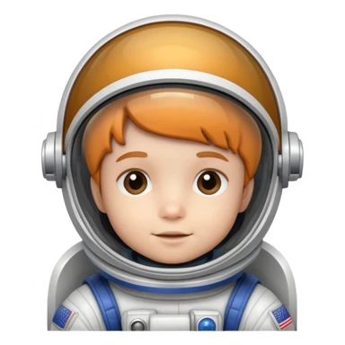 kid astronaut with space helmet sticker
