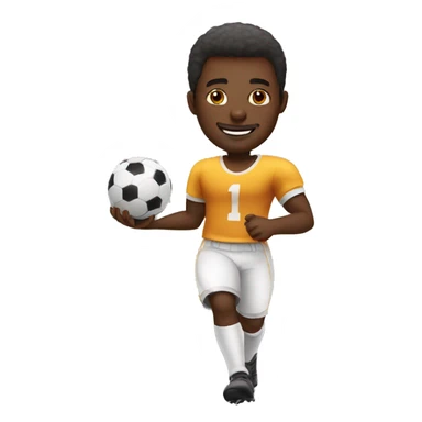 african man playing football sticker
