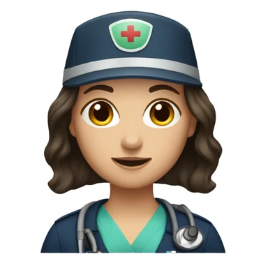 Paramedic brunette female vet sticker