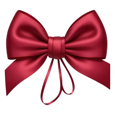 Wine red color bow sticker