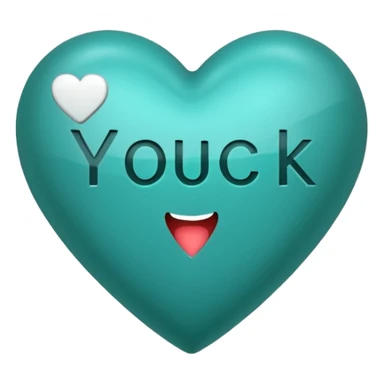 Teal heart with You Rock in italics and exclamation point wording sticker