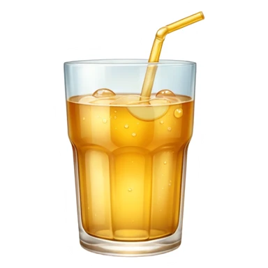 Apple juice in large glass sticker