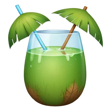 Green Coconut water sticker